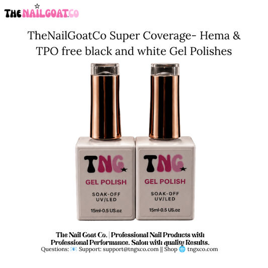 HEMA/TPO-Free Super Coverage Black & White Gel Polish Duo