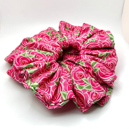 Pink Roses Valentine's Day Scrunchie