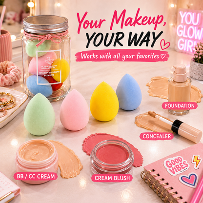 Texas Beauty & Health Makeup Sponges, Foundation Blending, Multi-Color