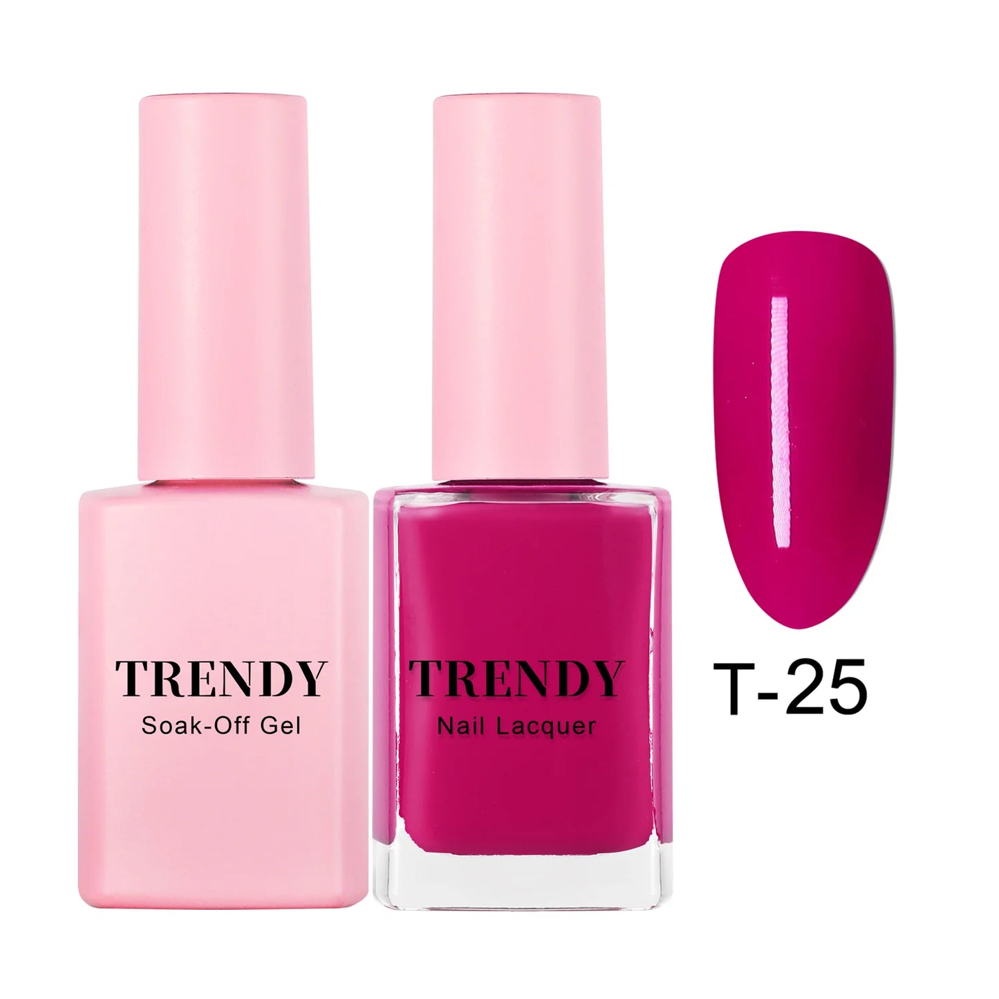 T-25 BORDEAUX | TRENDY DUO GEL & LACQUER