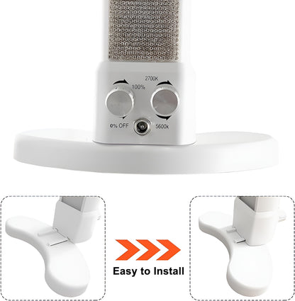 WHITE LED HALF MOON LIGHT WITH RHINESTONE