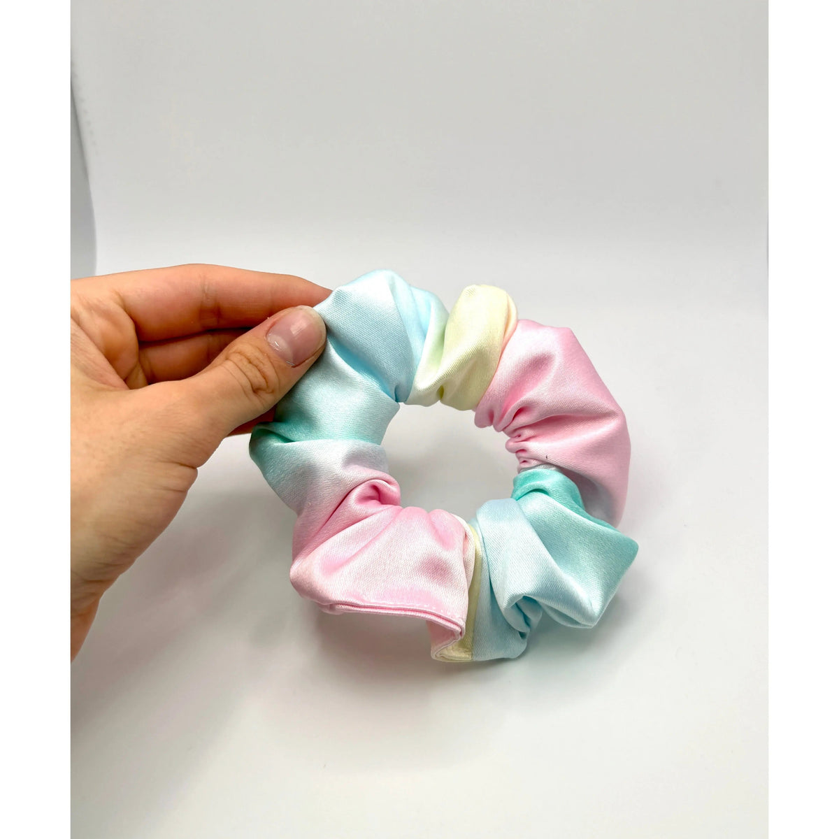 Mini Ombre Pastel Silk Scrunchie