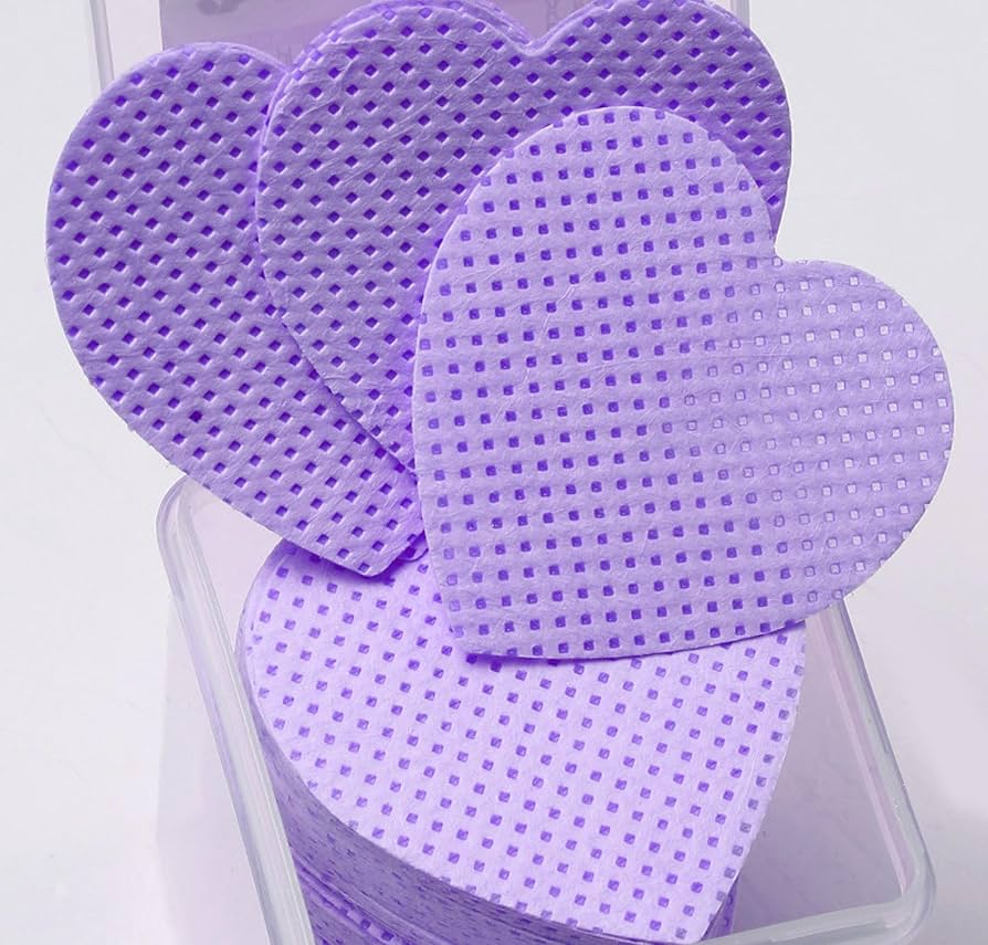 TheNailGoatCo 1000PC Heart-Shaped Lint-Free Nail Wipes for Nail Professionals
