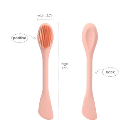2 PCS Silicone Facial Mud Mask Applicator Brush Clean Tools face mask brush