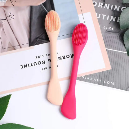 2 PCS Silicone Facial Mud Mask Applicator Brush Clean Tools face mask brush