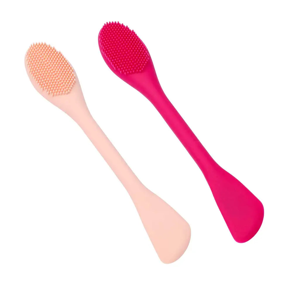 2 PCS Silicone Facial Mud Mask Applicator Brush Clean Tools face mask brush