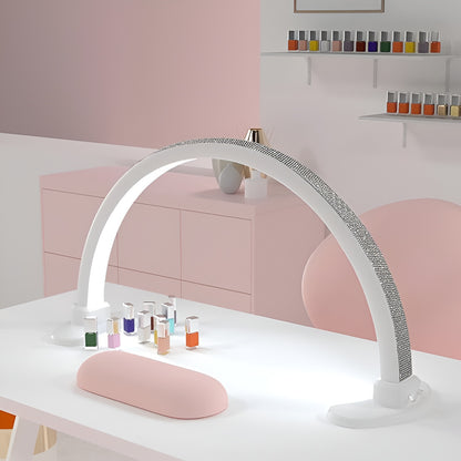 WHITE LED HALF MOON LIGHT WITH RHINESTONE