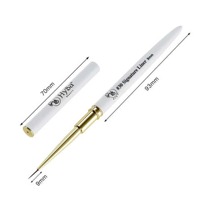 Signature Liner Nail Brush White / 9mm #30 / Kolinsky Bristles