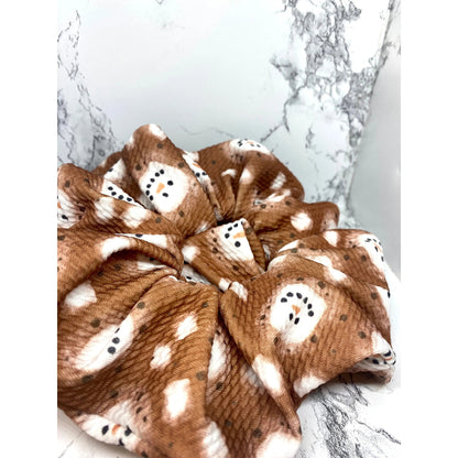 Hot Chocolate Snowmen Bullet Scrunchie