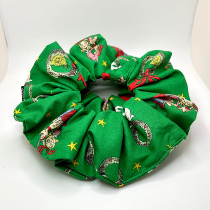 Green Grinch and Cindy Christmas Scrunchie