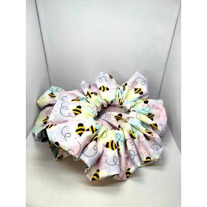 Pastel Bees Easter Scrunchie