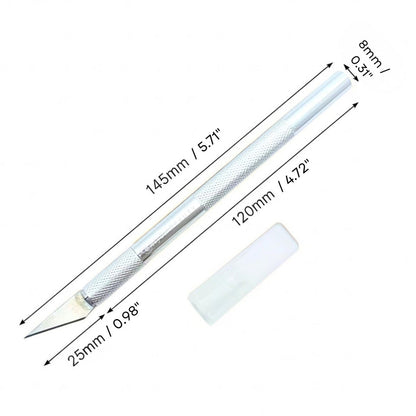 Universal Exacto Cuticle Cutting Knife Tool - 3pcs (Gold, Silver, Fuchsia Pink) #32