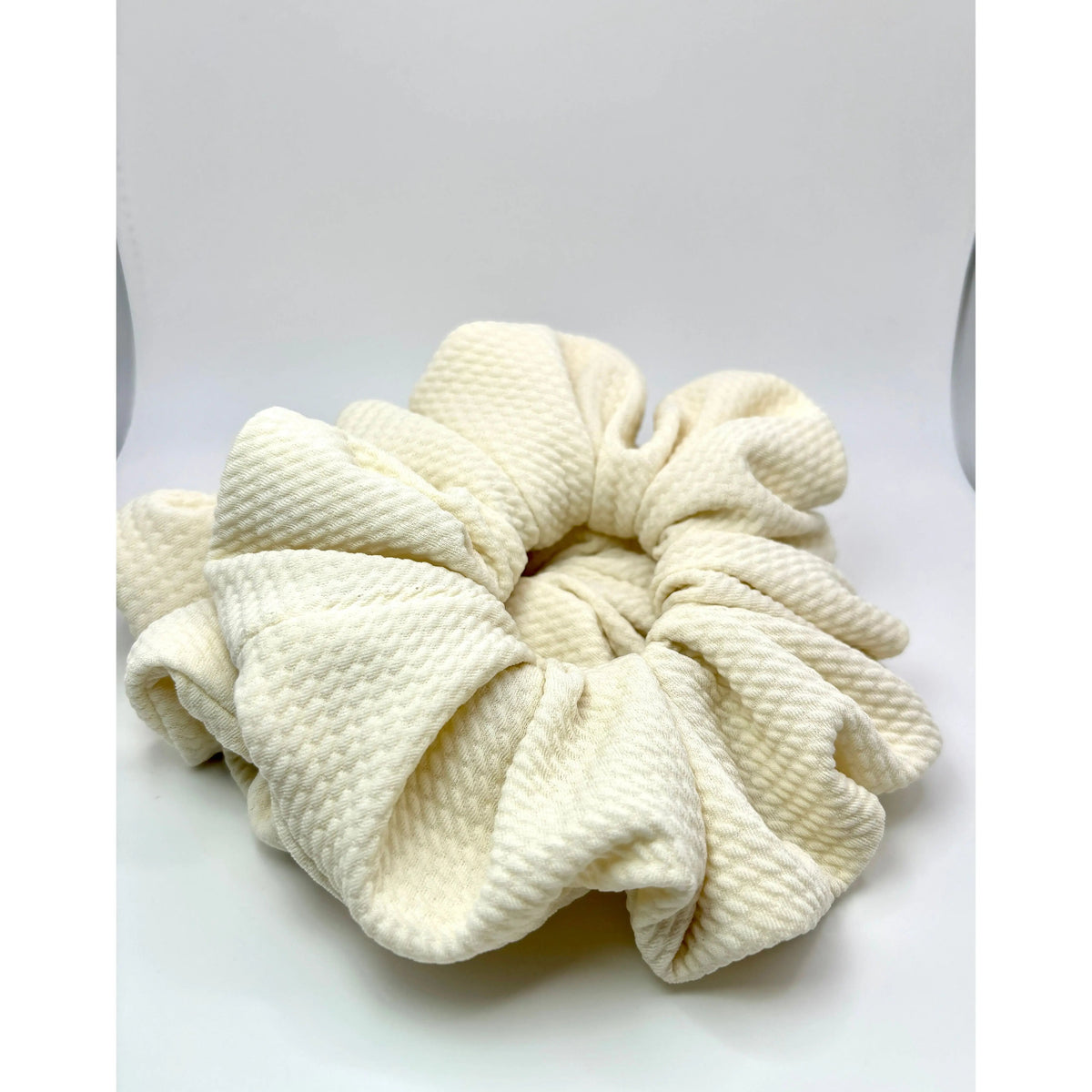 Cream White Bullet Scrunchie