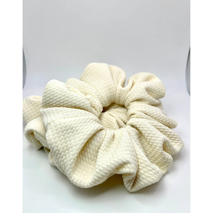 Cream White Bullet Scrunchie