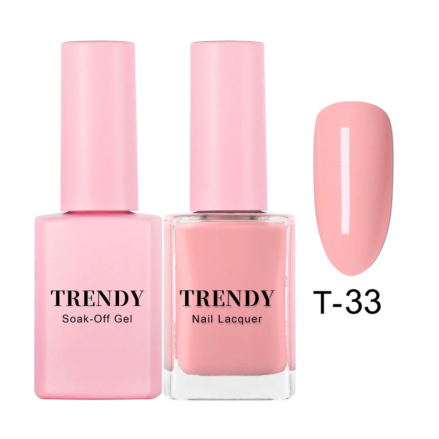 T-33 VICTORIAN PINK | TRENDY DUO GEL & LACQUER