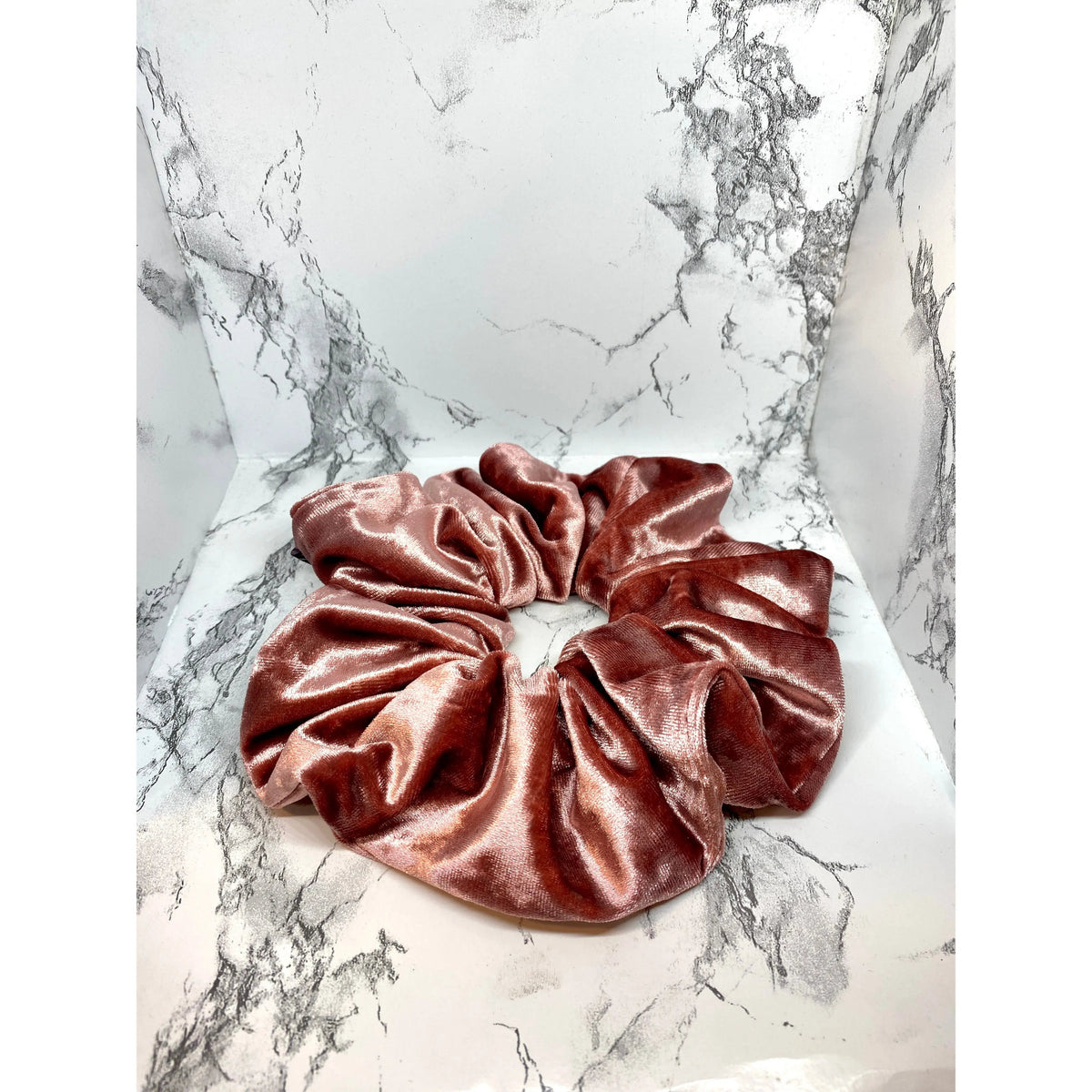 Dusty Rose Crushed Velvet Scrunchie