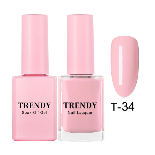 T-34 PALE NUDE | TRENDY DUO GEL & LACQUER
