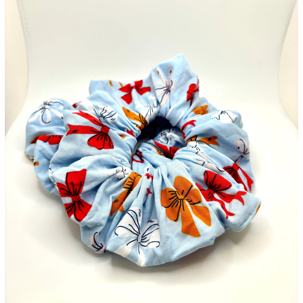Blue Bow Scrunchie