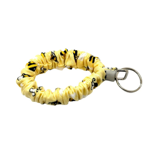 Yellow Bee Summer Scrunchie Wristlet