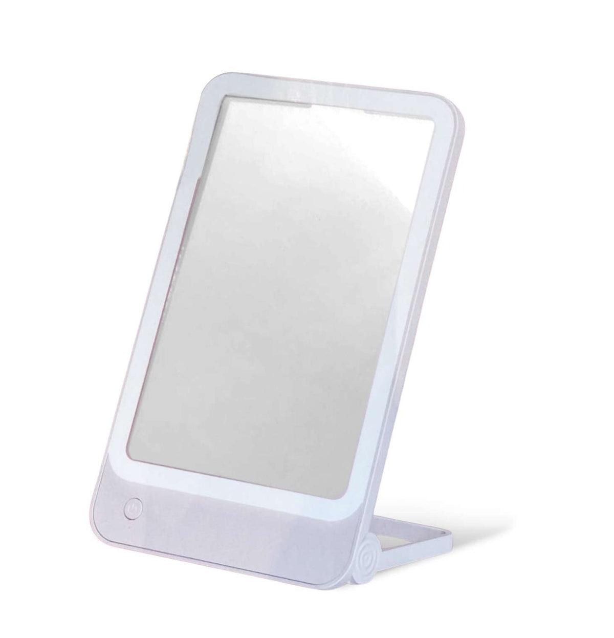 3 Colors Light Modes Lighted Makeup Mirror Folding Travel USB Rechargeable Touch Screen Tabletop Portable Travel Vanity Mirror