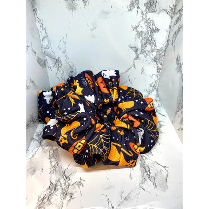 Orange Halloween Party Bullet Scrunchie