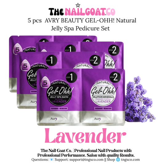 AVRY BEAUTY GEL-OHH! Natural Jelly Spa Pedicure Set (5 Pack) LAVENDER
