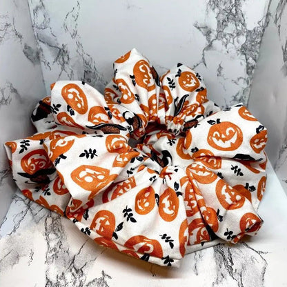 Hat Pumpkin Fall Scrunchie