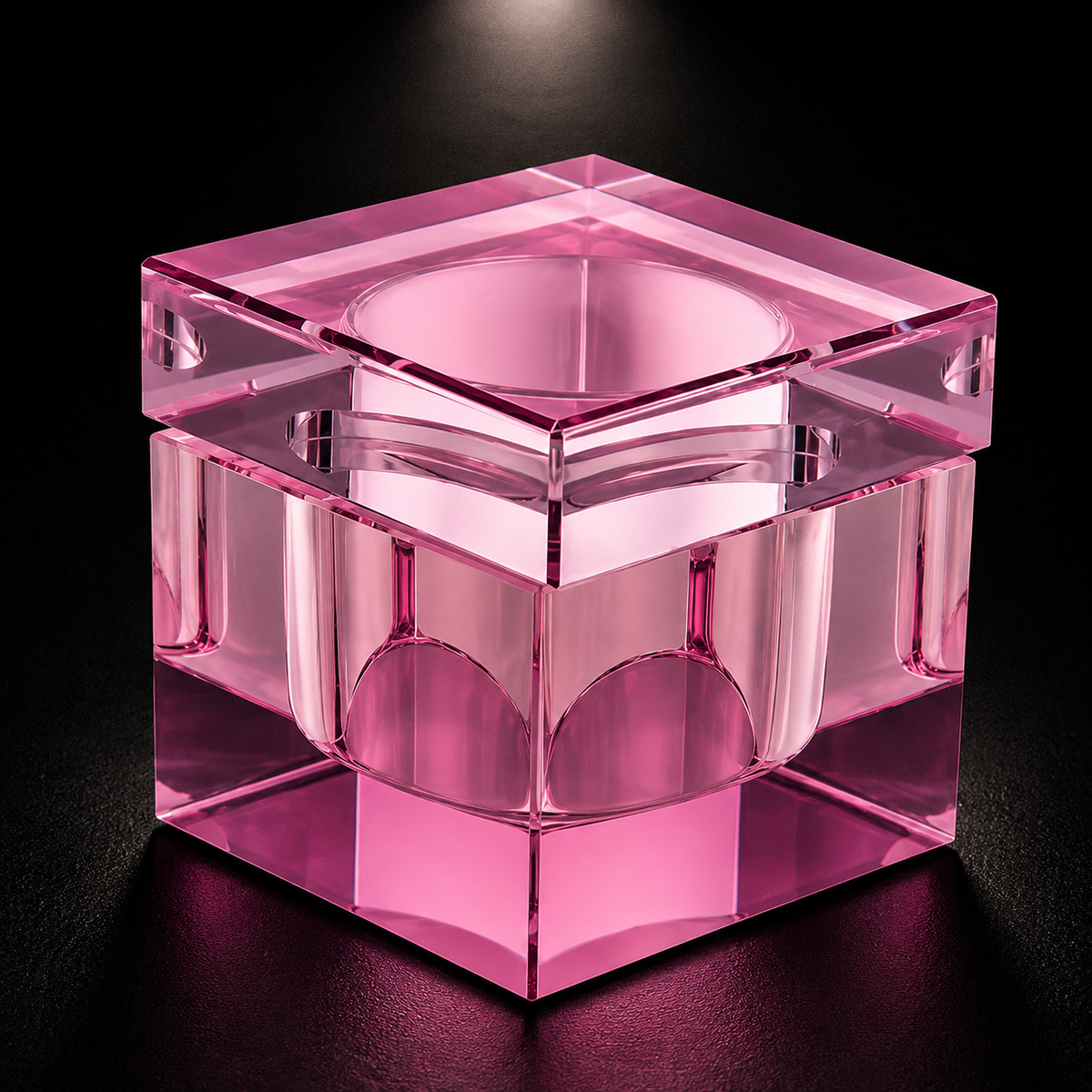 TheNailGoatCo square Dampen dish with lid for acrylic liquid/ nail professionals