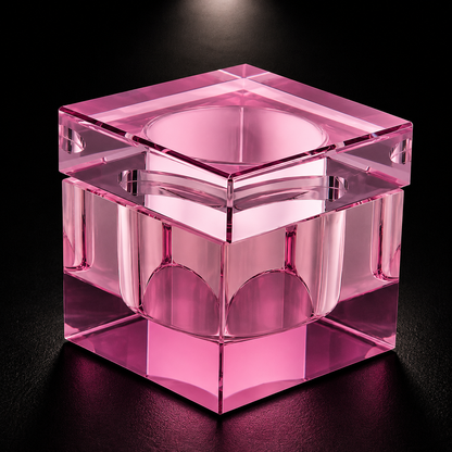 TheNailGoatCo square Dampen dish with lid for acrylic liquid/ nail professionals