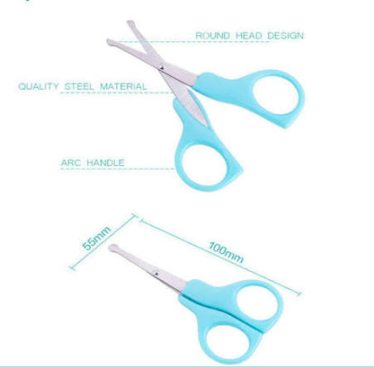 4 Pcs Baby Manicure Set Plastic Stainless Steel Finger Toe Nail Clipper Scissor Cutter Kit Children Kids Nails Care Tool
