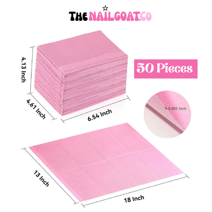 TheNailGoatCo 50PC Disposable Dental Bibs for Nail Professionals