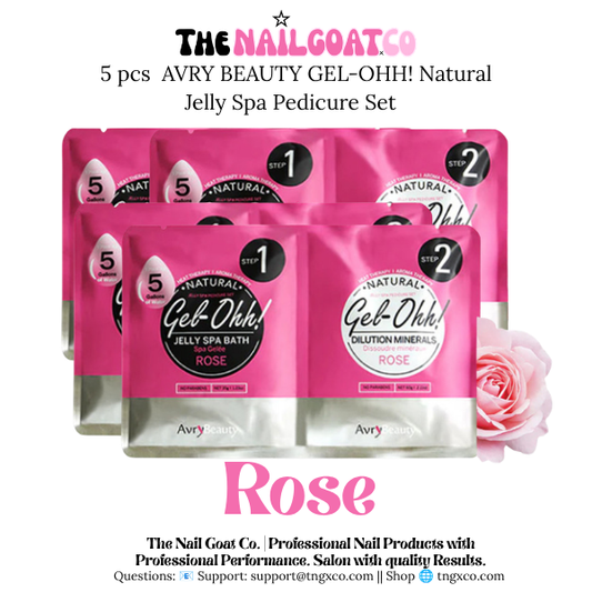 AVRY BEAUTY GEL-OHH! Natural Jelly Spa Pedicure Set (5 Pack) ROSE