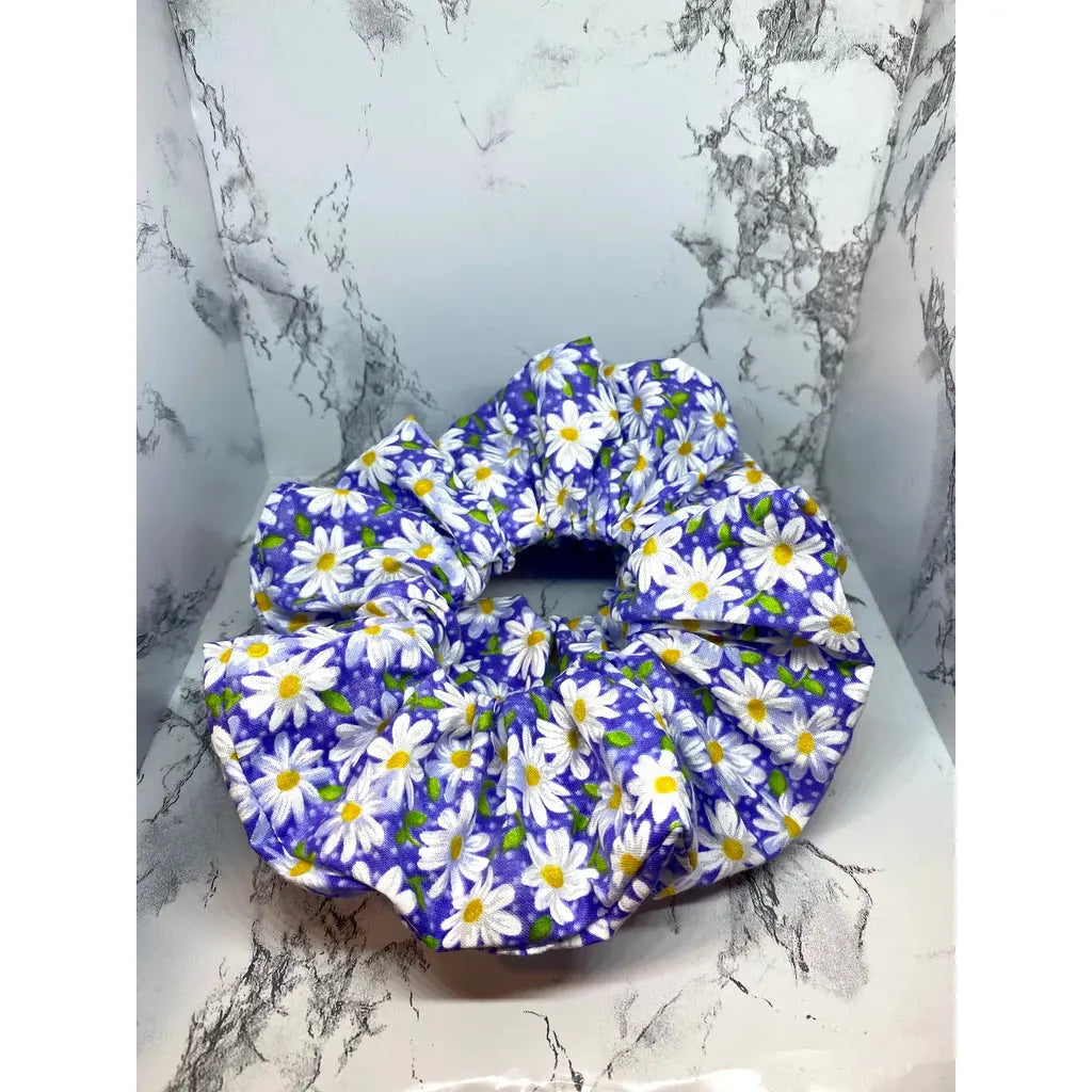 Purple Daisy Summer Scrunchie