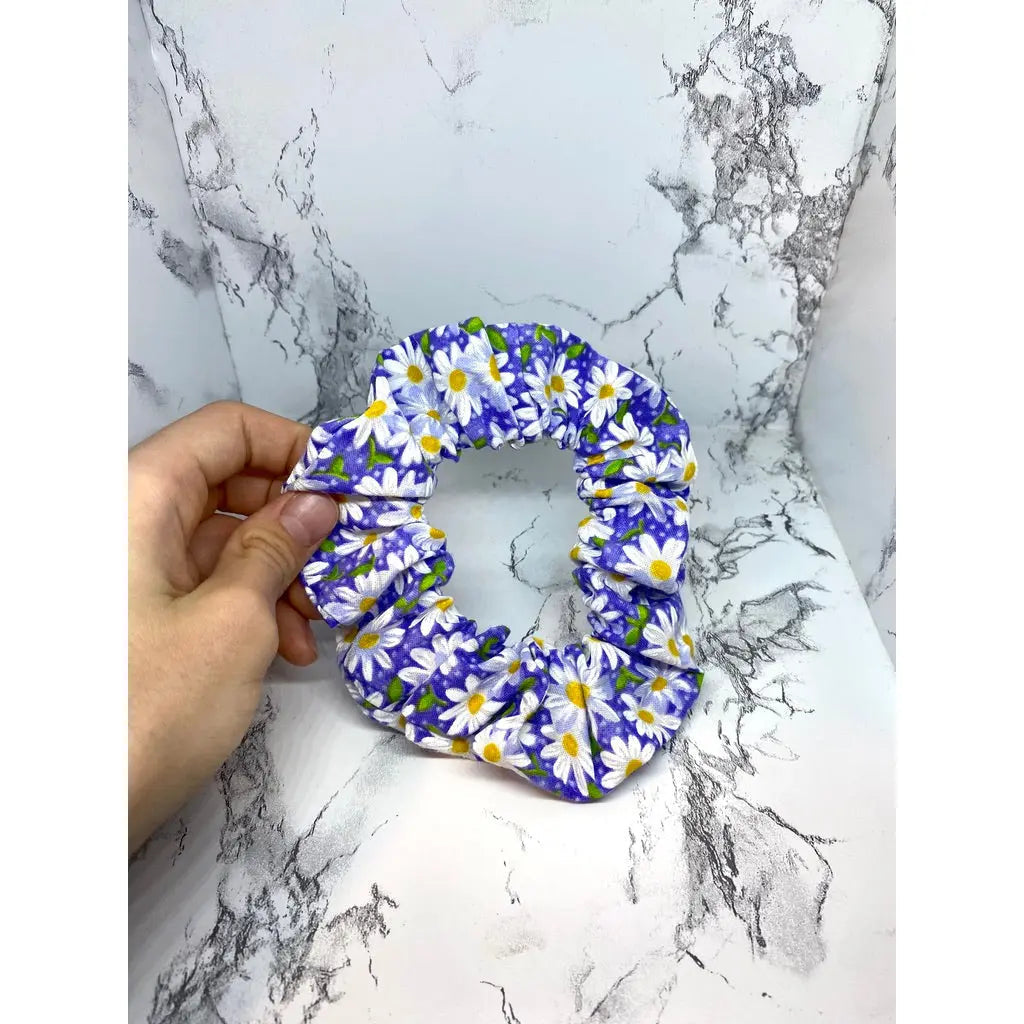 Mini Purple Daisy Scrunchie