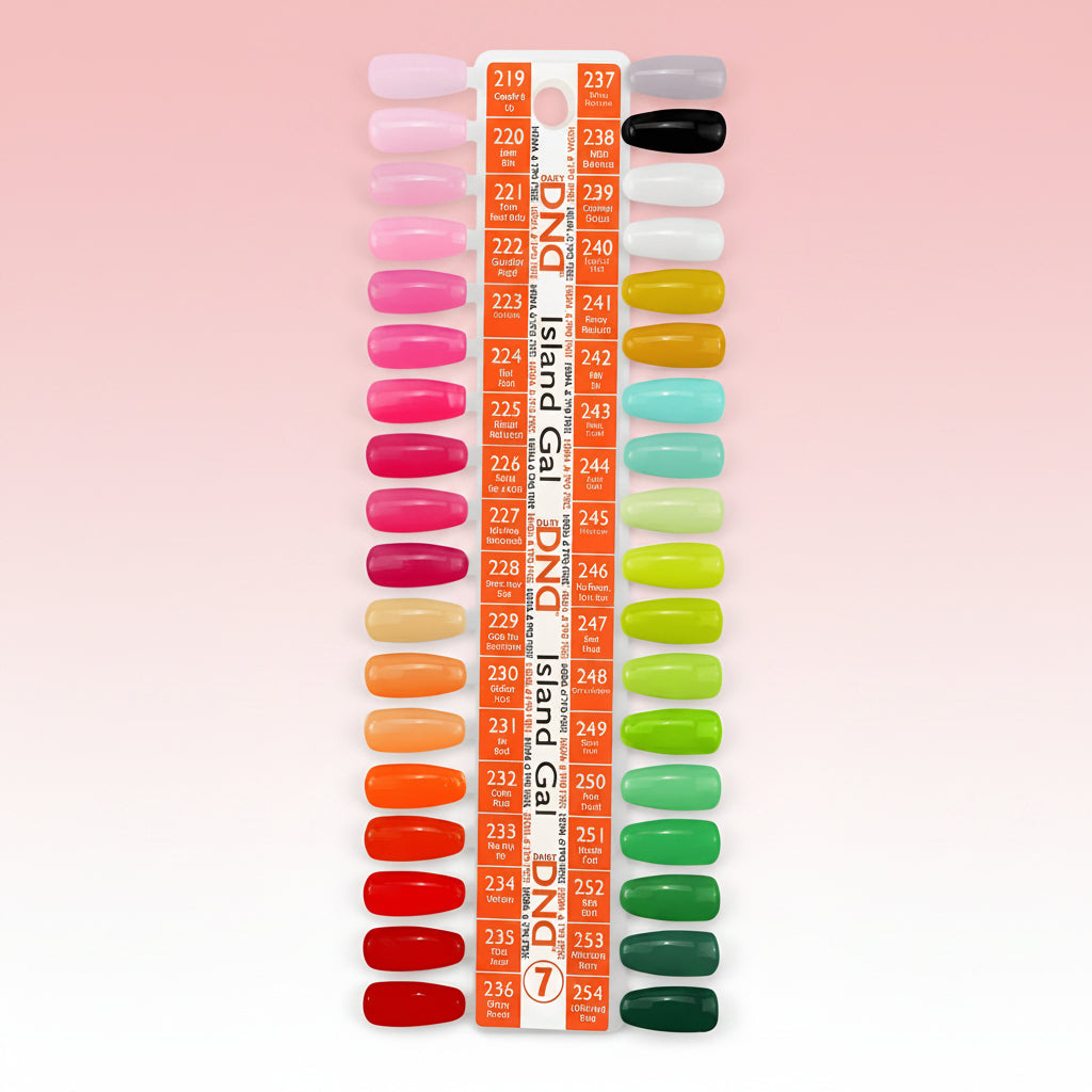 DND DUO HEMA & TPO FREE ISLAND GAL - 36 COLORS TRAY NO.7