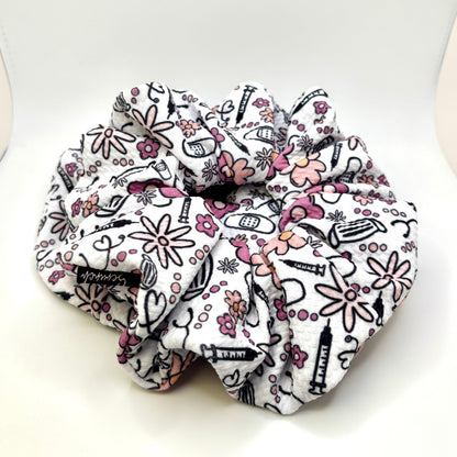 Floral Nurse Healthcare Bullet Scrunchie