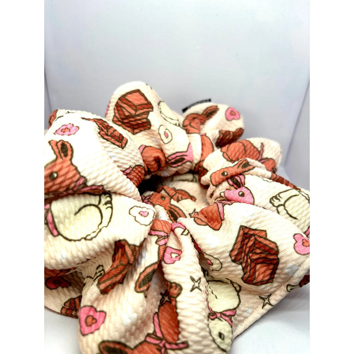 Chocolate Bunny Easter Bullet Scrunchie