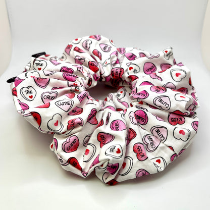 Conversation Hearts Valentine's Day Scrunchie