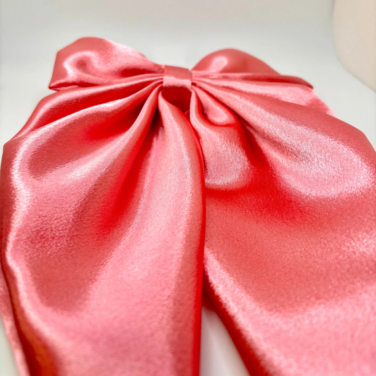 Giant Pink Silk Long Tail Bow