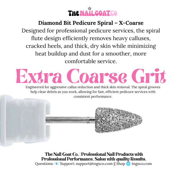 TheNailGoatCo Diamond Bit Pedicure Spiral – X-Coarse