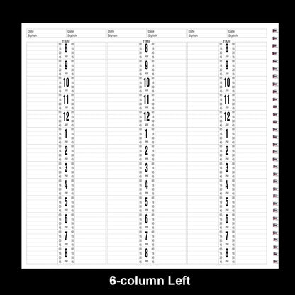 SALON APPOINTMENT BOOK 6-COLUMN