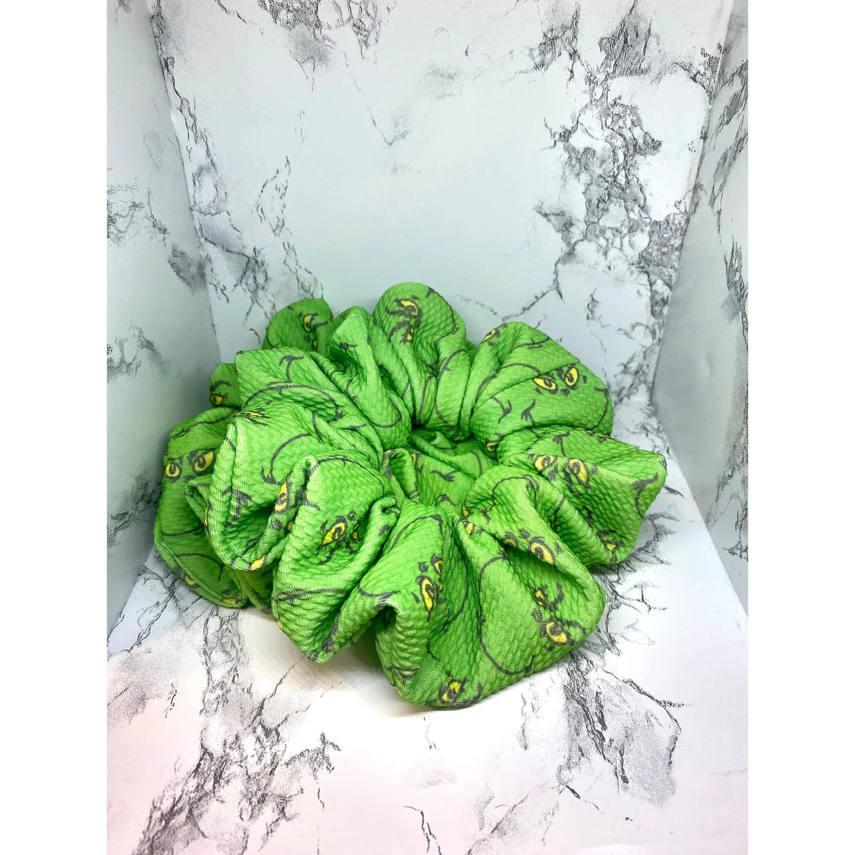Grinch Face Christmas Bullet Scrunchie