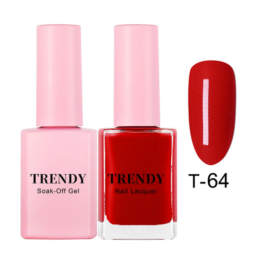 T-64 BURNT RED | TRENDY DUO GEL & LACQUER