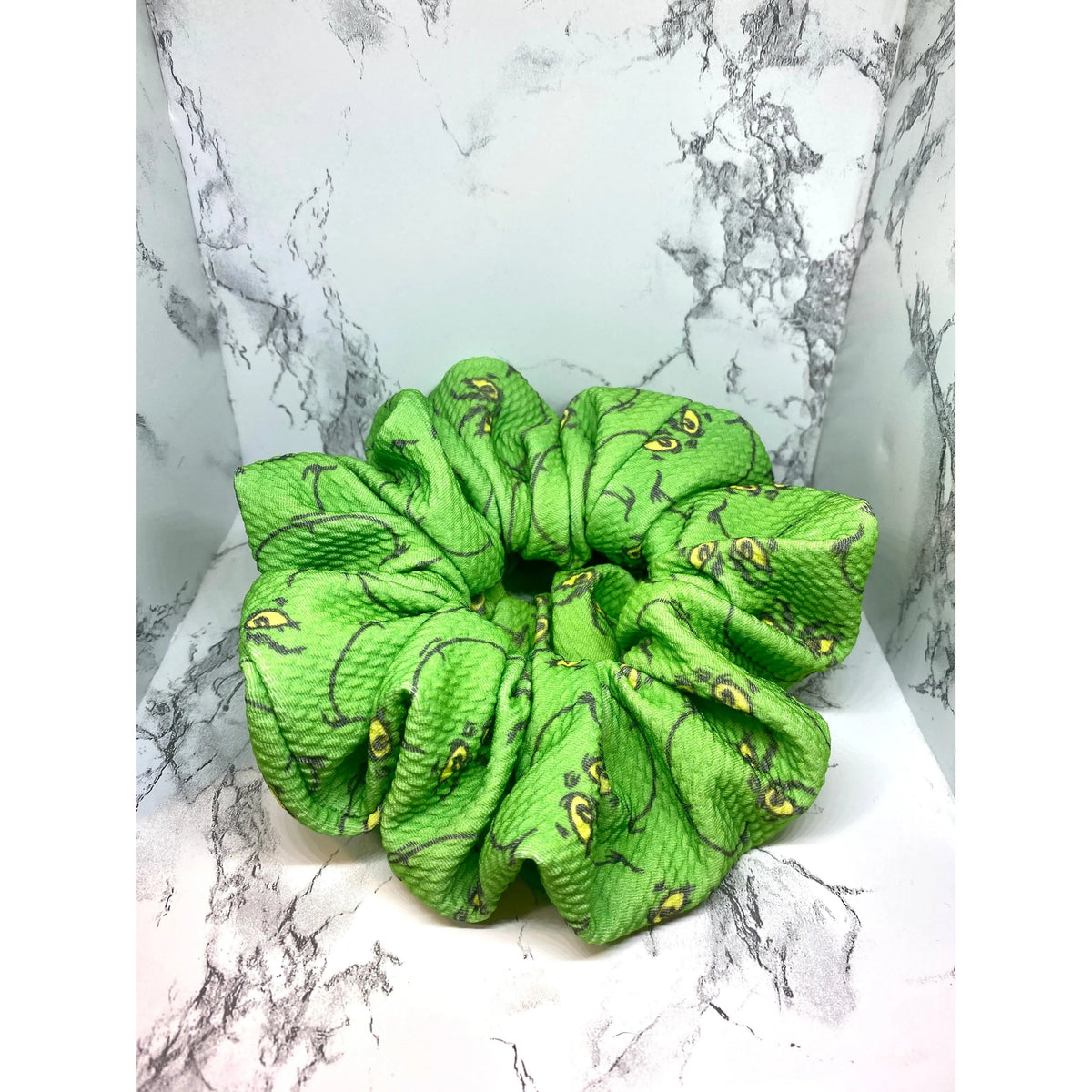 Grinch Face Christmas Bullet Scrunchie