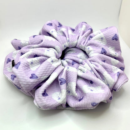 Purple Ghosts Halloween Bullet Scrunchie