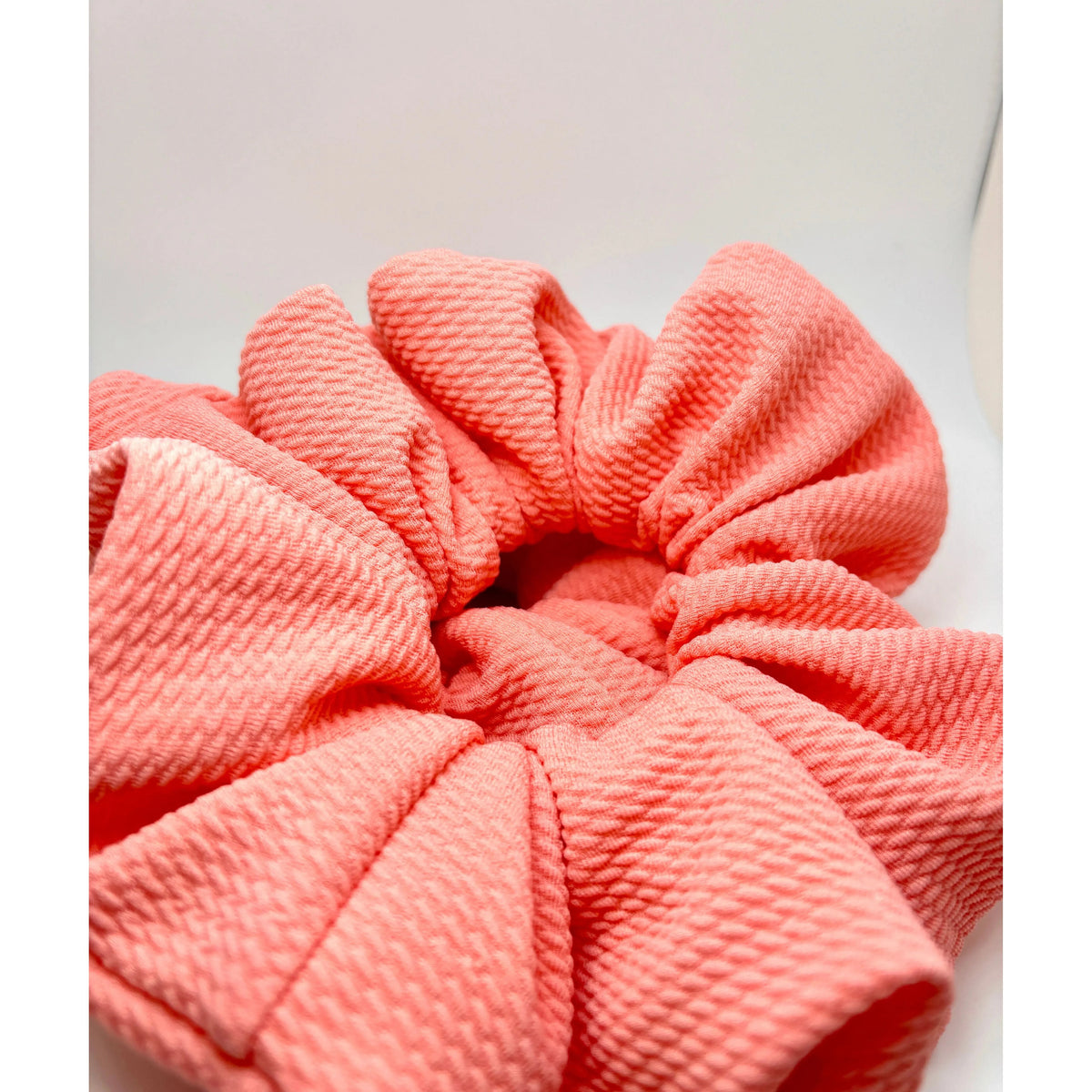 Coral Summer Bullet Scrunchie