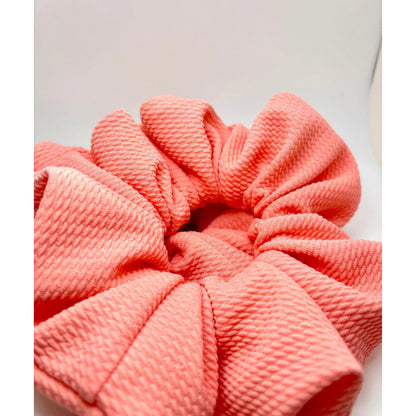 Coral Summer Bullet Scrunchie