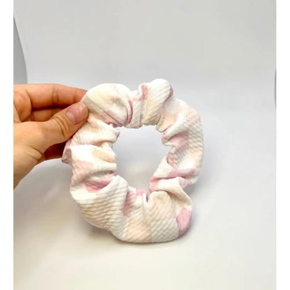 Mini Pink Checkered Bullet Scrunchie
