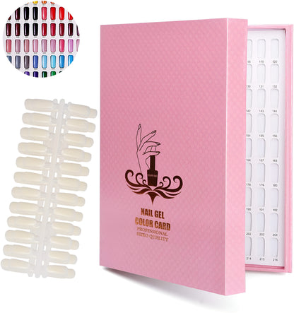 NAIL GEL COLOR CARD - 216 SHADE COLOR BOOK DISPLAY