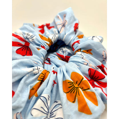Blue Bow Scrunchie